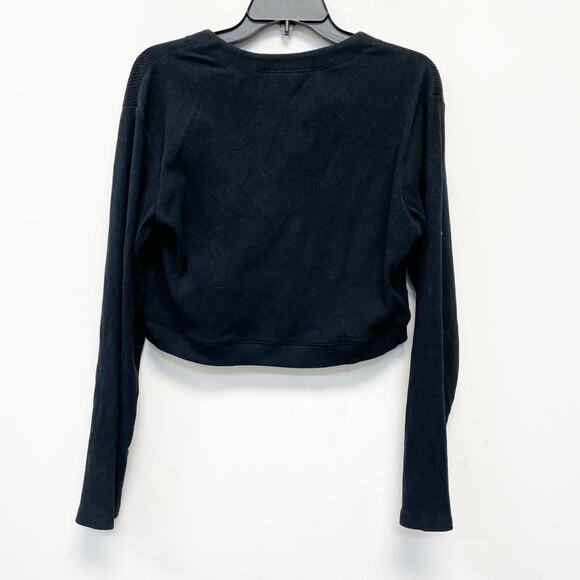 Isabel By Ingrid & Isabel Women's Ribbed Henley Maternity Top Black Size Small - Picture 5 of 5